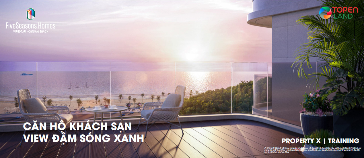 View biển triệu đô tại FiveSeasons Homes Vũng Tàu