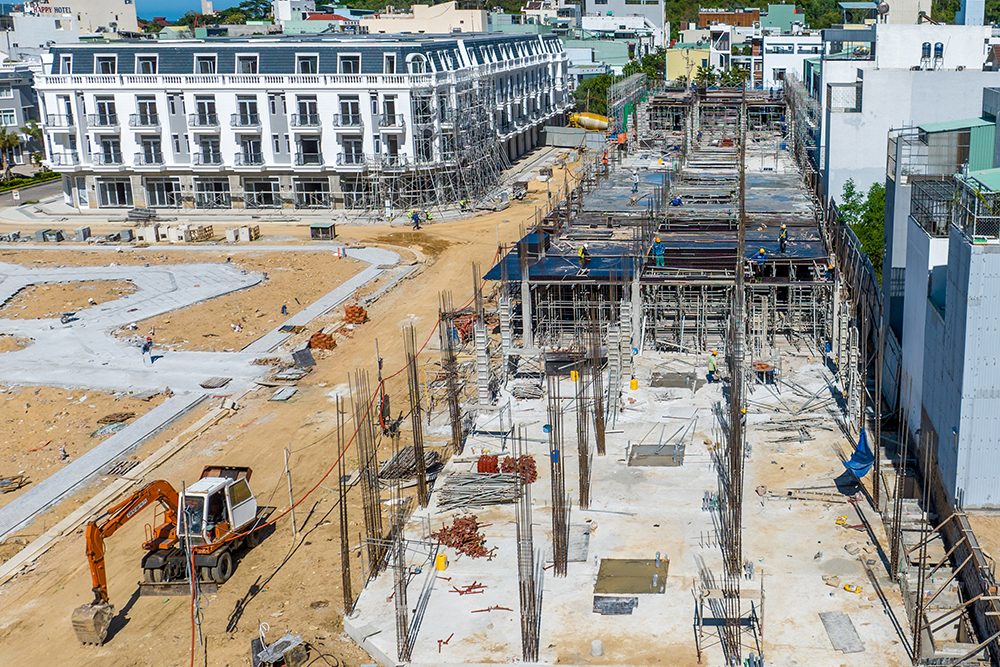 Hình ảnh tiến độ thi công mới nhất của dự án Richmond Quy Nhơn cập nhật tháng 07/2022. 