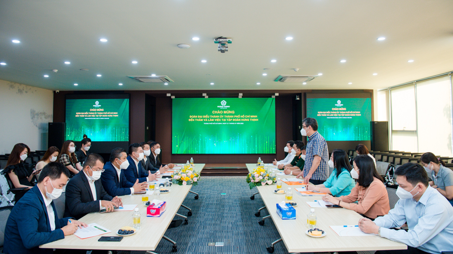 Đoàn Đại biểu Thành uỷ TP.HCM đến thăm và làm việc tại Tập đoàn Hưng Thịnh