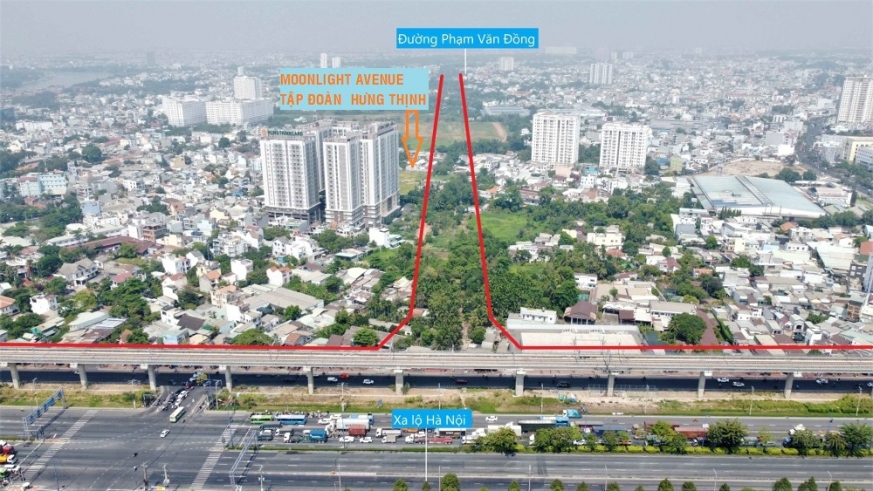 Toàn cảnh đoạn vành đai 2 TP HCM sẽ mở nối Xa lộ Hà Nội - Phạm Văn Đồng