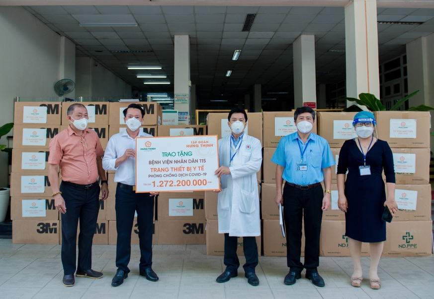 Hưng Thịnh hỗ trợ trang thiết bị y tế cho Bệnh viện Nhân dân 115 và Gia Định